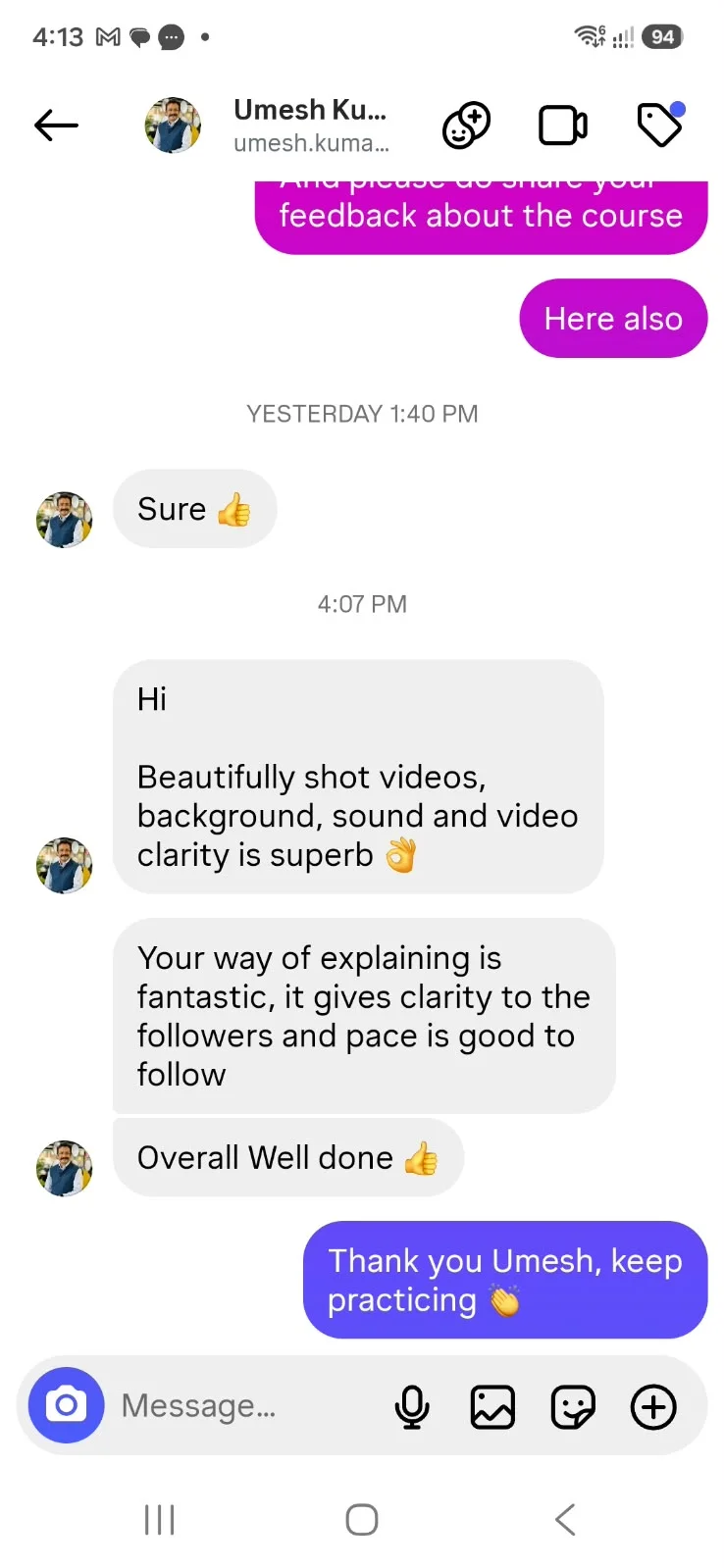 Instagram feedback 2